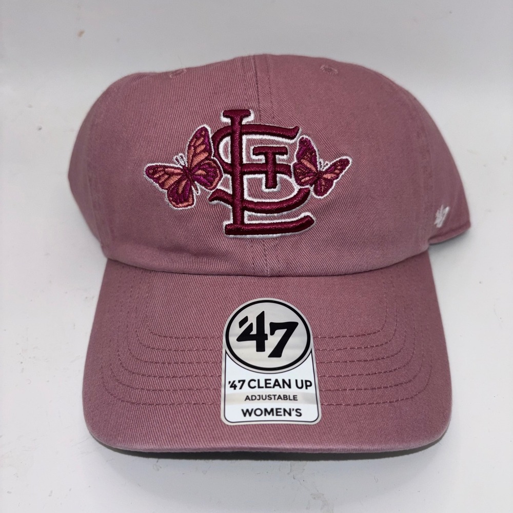 47 Brand St Louis Cardinals Butterfly Hat Womens Clean Up Adjustable Pink MLB